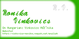 monika vinkovics business card